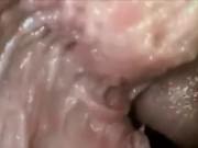 Camera inside vagina showing cum