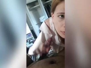 gingerbunnymx gives a hard blowjob and swallows all the cum