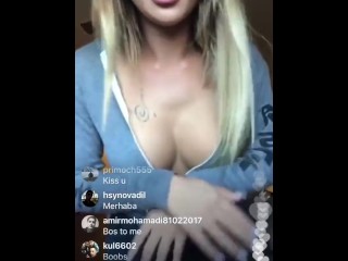 Instagram live nip slip