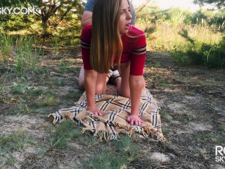Fuck me Hard in the Forest - Outdoor Blowjob and Doggystyle RosieSkywalker