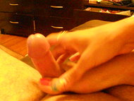 my lady giving me a footjob 