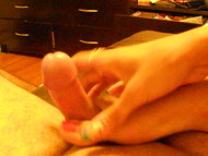 my damsel giving me a footjob 